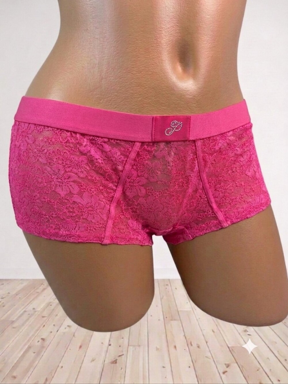 Victoria's Secret PINK Lacie Logo Boyshort Panties XL NWT